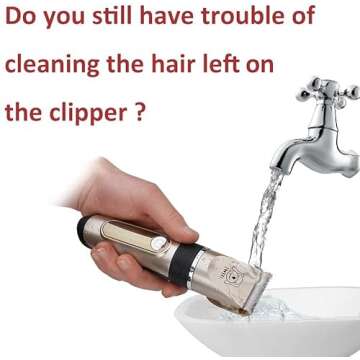 IWEEL Dog Clippers, 2-Speed Professional Rechargeable Cordless Cat Shaver and Low Noise Water Proof Electric Dog Trimmer Pet Grooming Kit Animal Hair Clippers Tool with Scissors Combs