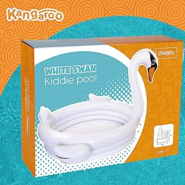 One Swan Inflatable Pool Float I 48 x 46 Inflatable Kiddie Pool for Kids, Adults and Toddlers I Blow Up Pool Floats for Swimming Pool Lounger Chair I Pool Floats Swimming Pool Toys