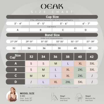OEAK Women Seamless Bra No Underwire Push Up Anti Sagging Bralettes Everyday Tshirt Supportive Racerback Bra Coffee M