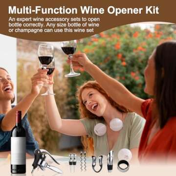 Wine Bottle Opener Set Gift for Wine Lovers - 8 PCS