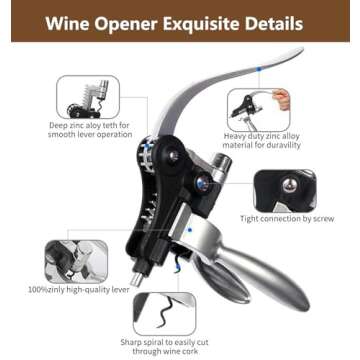 Wine Bottle Opener Set Gift for Wine Lovers - 8 PCS