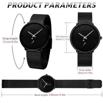 FIZILI Minimalist Waterproof Watch for Men and Women