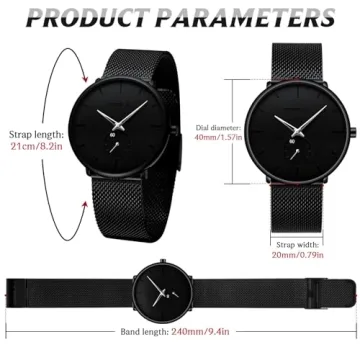 FIZILI Minimalist Waterproof Watch for Men and Women