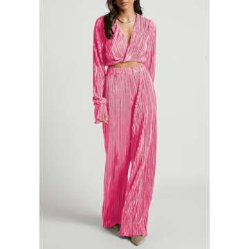 Pink Queen 2 Piece Fall Outfit for Women Casual Fashion