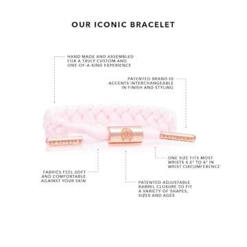 Rastaclat Braided Bracelet for Men and Women - Phoebe Pink Bracelet | Adjustable Stackable & Braided by Hand (Small/Medium)