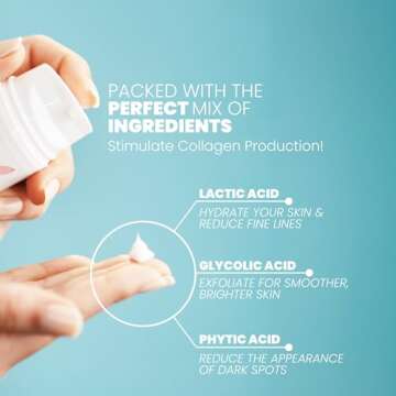 Eva Naturals Stop the Clock Anti-Aging Cream (1.7oz) - Face Moisturizer Visibly Reduces Wrinkles, Facial Skin Care Products With Glycolic - Moisturizer for Face - Premium Quality Face Cream