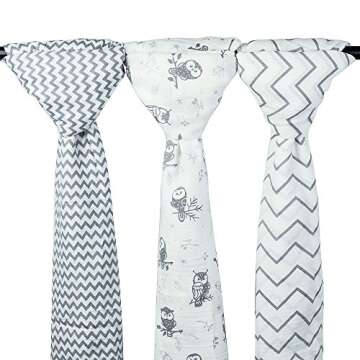 Baby Madeleine Organic Cotton Swaddle Blankets 3 Pack