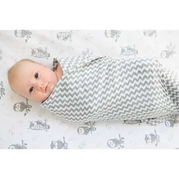 Baby Madeleine Organic Cotton Swaddle Blankets 3 Pack