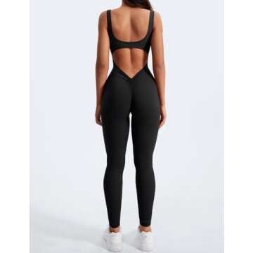 YEOREO Women's Backless Jumpsuit for Gym and Fitness