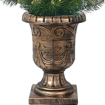 Set of 2 Lighted 4ft Cedar Topiary Trees for Home Decor