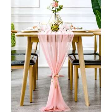 Shop BOXAN Pink Table Runner for Weddings and Parties