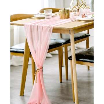 Shop BOXAN Pink Table Runner for Weddings and Parties
