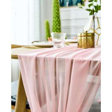 Shop BOXAN Pink Table Runner for Weddings and Parties
