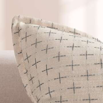 ZWJD Pillow Covers 18x18 Set of 2 Soft Polyester Textured Pillow Covers with Stylish Flange Edge Coz...