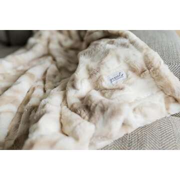 Premium Soft Faux Fur Oversized Throw Blanket 60" x 80"