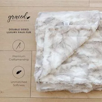 Premium Soft Faux Fur Oversized Throw Blanket 60" x 80"