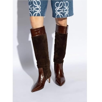 XEYANFYS Women's Suede Knee-High Boots for Fall Style