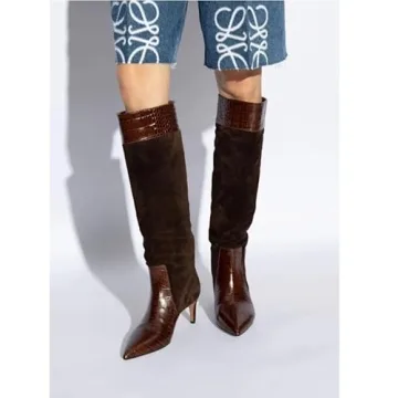 XEYANFYS Women's Suede Knee-High Boots for Fall Style