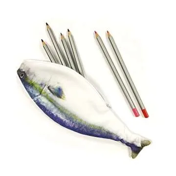 Wrapables® Fish Style Pencil Case for Fun Storage