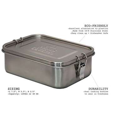 Sustainable Stainless Steel Leak Proof Food Container