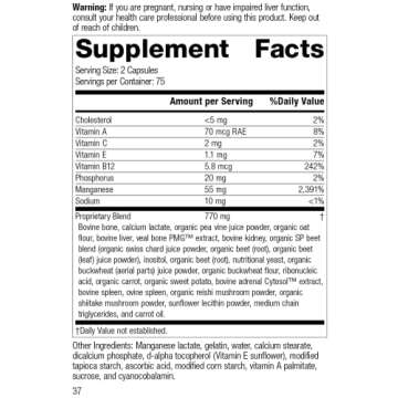 Standard Process Ligaplex I - Whole Food Supplement, Manganese Supplement, Bone Health and Bone Stre...