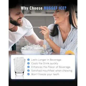 Maksone Nugget Ice Maker - Quick and High Capacity Ice