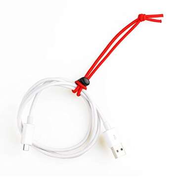 POWRIG 6" Elastic Cable Ties Bungee Cords Adjustable Cable Management Reusable -Red (10-pack)