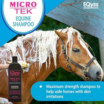 EQyss Micro-Tek Equine Itch Relief Shampoo - Soothes Irritated Skin, Stops Itching, Scratching, Rubb...
