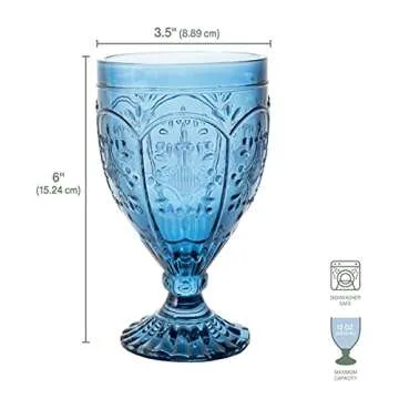 Fitz and Floyd Trestle Indigo Goblets for Celebrations