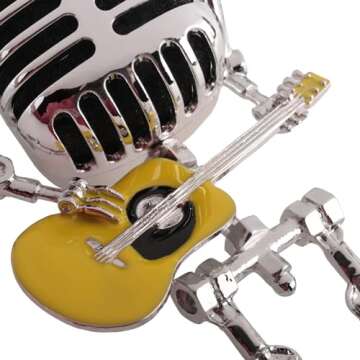 Handmade Microphone Robot Lamp for Music Lovers