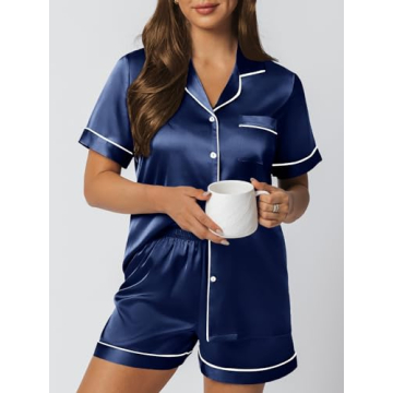 Luxury LILLUSORY Silk Satin Pajama Set for Women