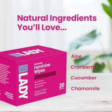 Lady Parts Feminine Wipes - Flushable Intimate Care Wipes