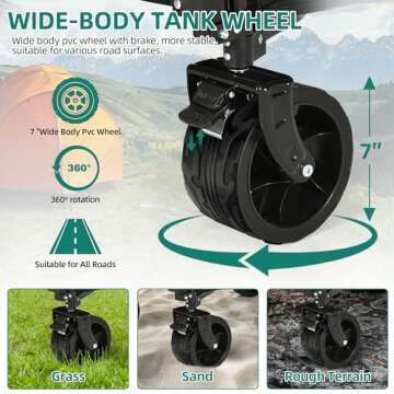 YITAHOME Collapsible Foldable Wagon, 183L Capacity Heavy Duty Utility Wagons Carts with Big Wheels a...