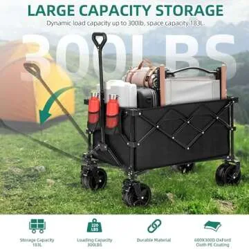 YITAHOME Heavy Duty Foldable Wagon for Outdoors and Shopping