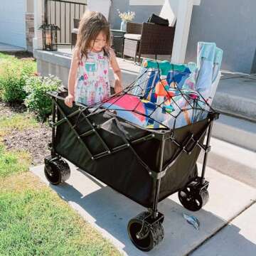 YITAHOME Heavy Duty Foldable Wagon for Outdoors and Shopping