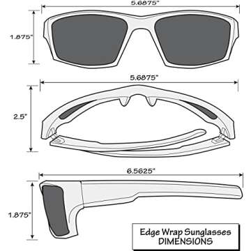 Siskiyou Sports NFL Denver Broncos Unisex Edge Wrap Sunglass and Bag Set, Team Colors, One Size