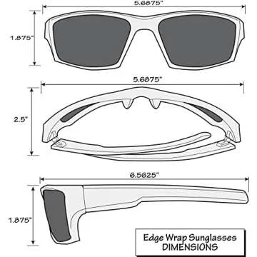 Siskiyou Sports NFL Denver Broncos Unisex Edge Wrap Sunglass and Bag Set, Team Colors, One Size