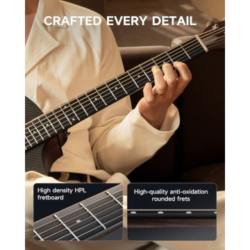 Donner 38" Carbon X Wood Acoustic Guitar Beginner Kit