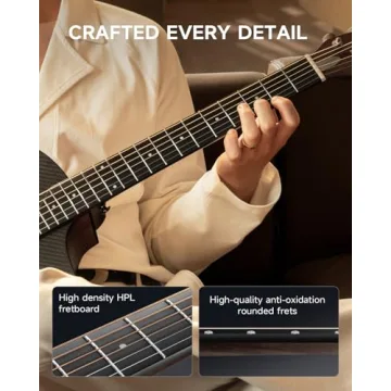 Donner 38" Carbon X Wood Acoustic Guitar Beginner Kit