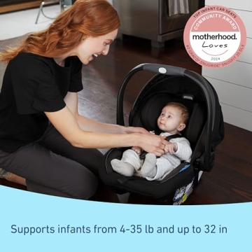 Graco SnugRide SnugFit 35 DLX Infant Car Seat - Safe & Lightweight