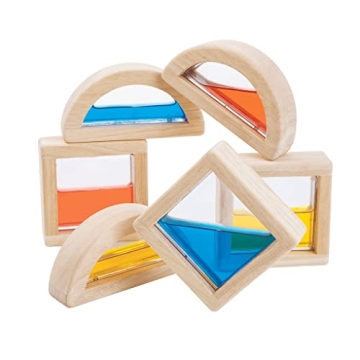 PlanToys 6 Piece Water Block Color Mixing Toy for Kids