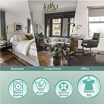 LORDTEX Multi Color Pom Pom Curtains for Kids Room - Thermal Insulated Curtains Noise Reducing Light Blocking Rod Pocket Window Drapes for Boys and Girls Bedroom, 52x63 inch, Vanilla, 2 Panels