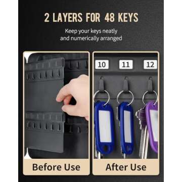 Uniclife 48-Key Steel Key Cabinet with Security Features
