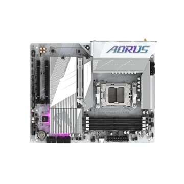 GIGABYTE B650E AORUS Elite X AX ICE AM5 LGA 1718 AMD B650 ATX Motherboard with 5-Year Warranty, DDR5, 3X M.2, PCIe 5.0, USB 3.2 Gen2X2 Type-C, WiFi 6E, 2.5GbE LAN, Q-Flash Plus, EZ-Latch Plus