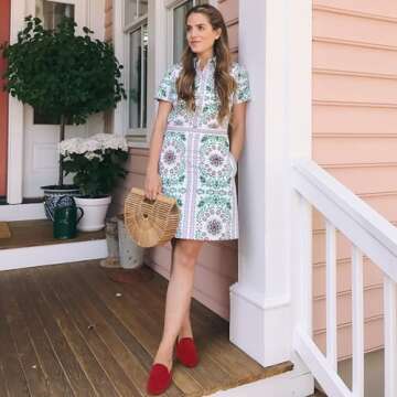 Ecetana Mules for Women Flats Shoes: Comfortable Slip On Casual Work Slides Round Toe Backless Loafe...