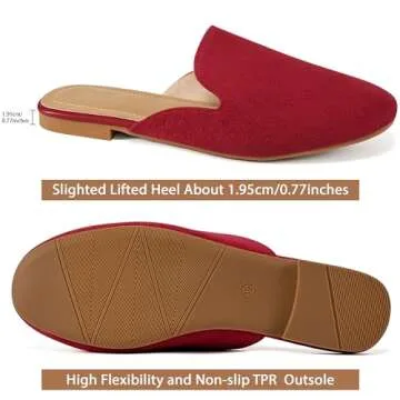 Comfortable Ecetana Mules for Women - Stylish Slip On Flats