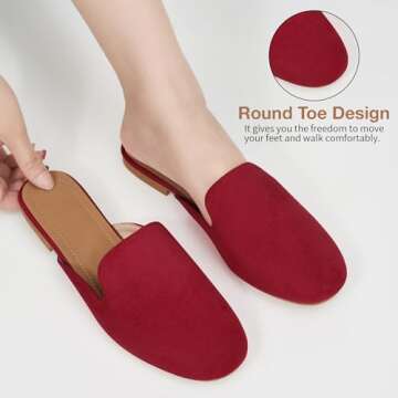 Comfortable Ecetana Mules for Women - Stylish Slip On Flats