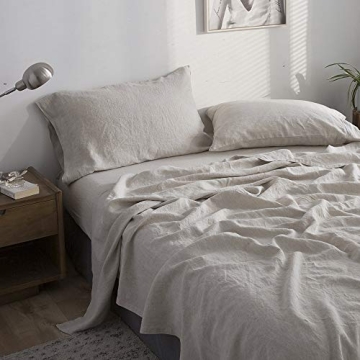Linen Queen Sheet Set - Simple&Opulence Natural Bedding