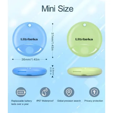 Ultrbeka Air Tags-4 Pack Item Finders Work for Apple Find My (iOS Only) APP Tracker Tag for Luggage, Keys, Backpack, Satchel etc. (Not for Android)