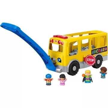 Fisher-Price Little People Toddler Learning Toy, Big Yellow Bus Musical Pull-Along Vehicle for Prete...